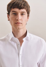 Shaped Oxford shirt Plain in White |  Seidensticker Onlineshop