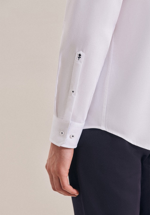 Non-iron Oxford shirt in Shaped with Kent-Collar in White |  Seidensticker Onlineshop