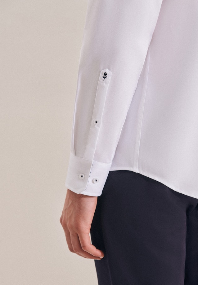 Shaped Oxford shirt Plain in White |  Seidensticker Onlineshop