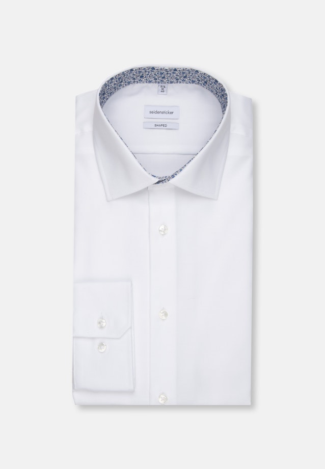 Shaped Oxford shirt Plain in White |  Seidensticker Onlineshop