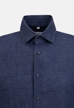 Slim Leinenhemd Uni in Dunkelblau |  Seidensticker Onlineshop