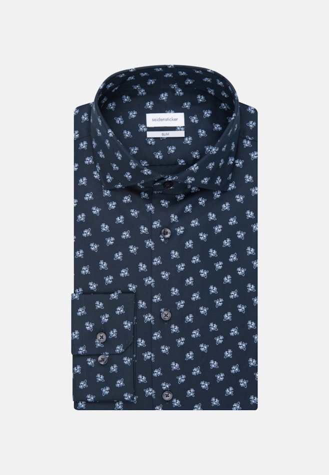 Oxford Oxford Shirt in Slim mit Kent-Collar und extra langem Arm in Dark Blue | Seidensticker online shop