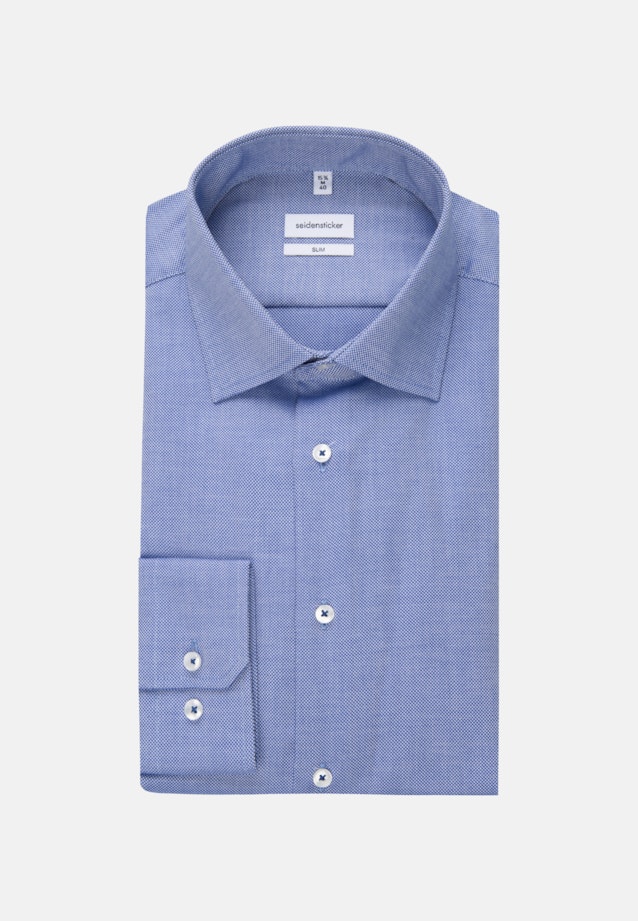 Slim Business Hemd Uni in Mittelblau |  Seidensticker Onlineshop