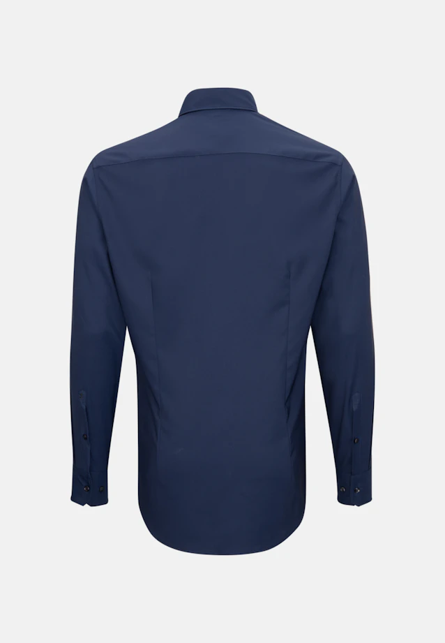 Shaped Performancehemd Uni in Dunkelblau |  Seidensticker Onlineshop