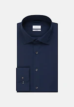Shaped Performancehemd Uni in Dunkelblau |  Seidensticker Onlineshop