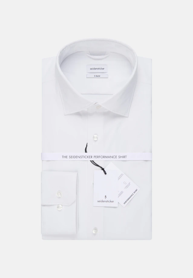 Shaped Performance shirt Plain in White |  Seidensticker Onlineshop