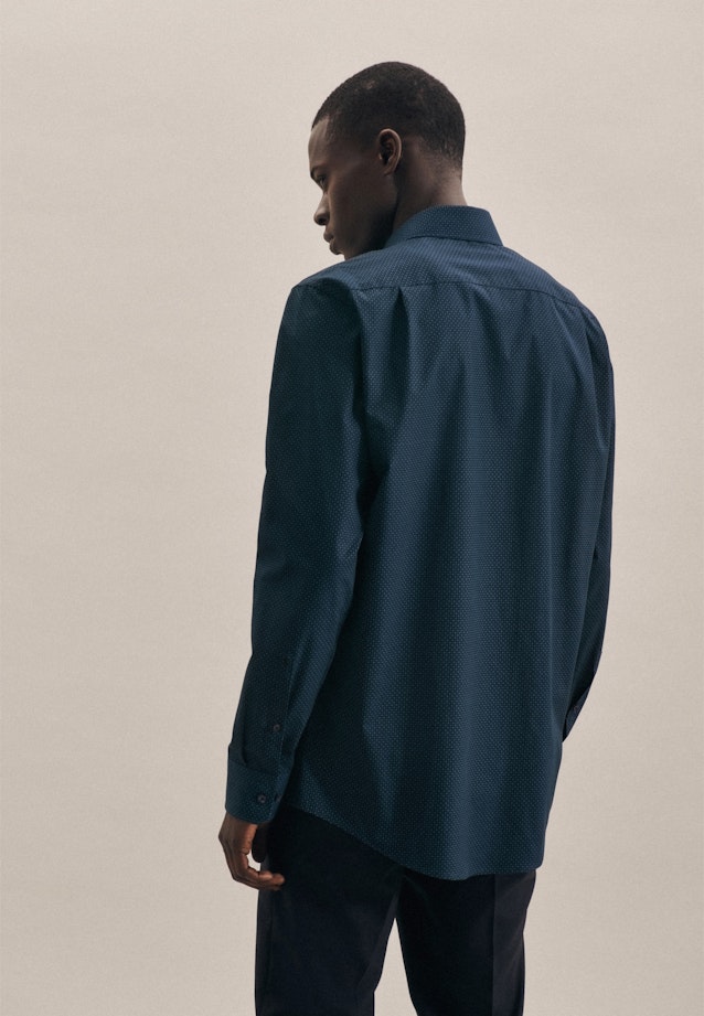 Regular Business Shirt Print in Dark Blue |  Seidensticker Onlineshop