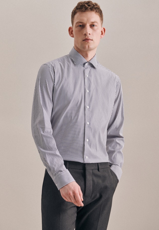 Regular Chemise performance rayures in Bleu Foncé |  Seidensticker Onlineshop