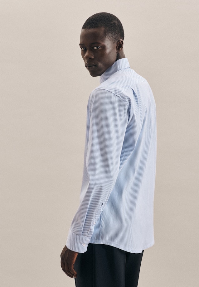 Regular Performancehemd Streifen in Hellblau |  Seidensticker Onlineshop