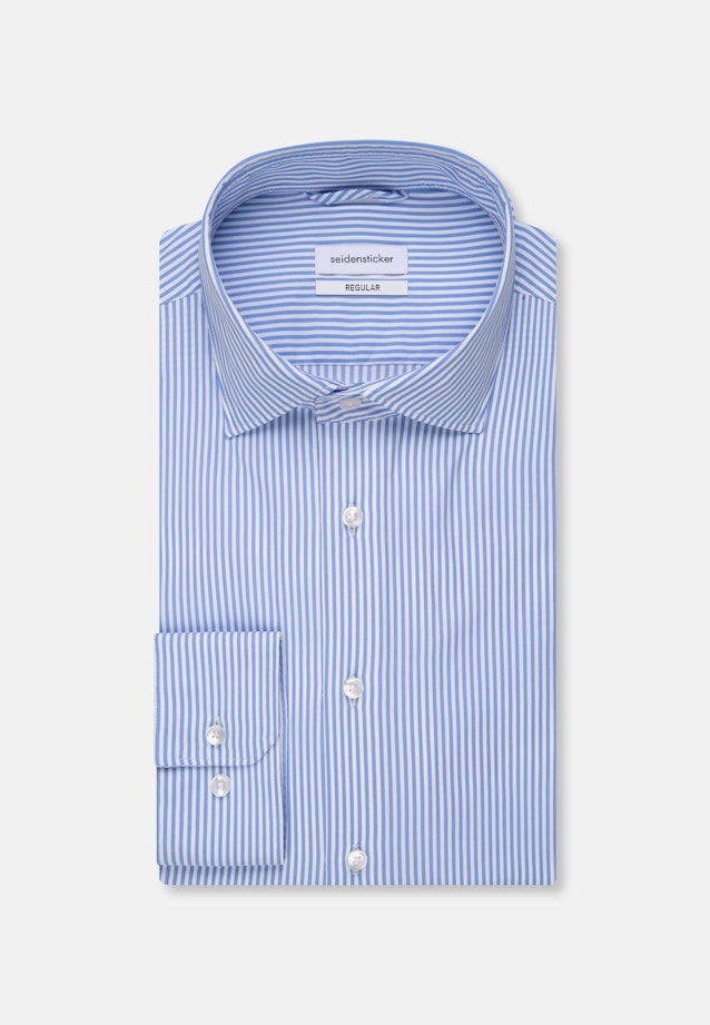 Regular Performancehemd Streifen in Hellblau |  Seidensticker Onlineshop