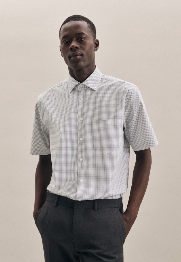 Regular Oxfordhemd Karo in Grün |  Seidensticker Onlineshop