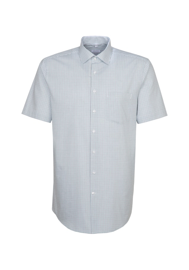 Bügelfreies Kurzarm Oxfordhemd in Regular mit Kentkragen in Grün |  Seidensticker Onlineshop