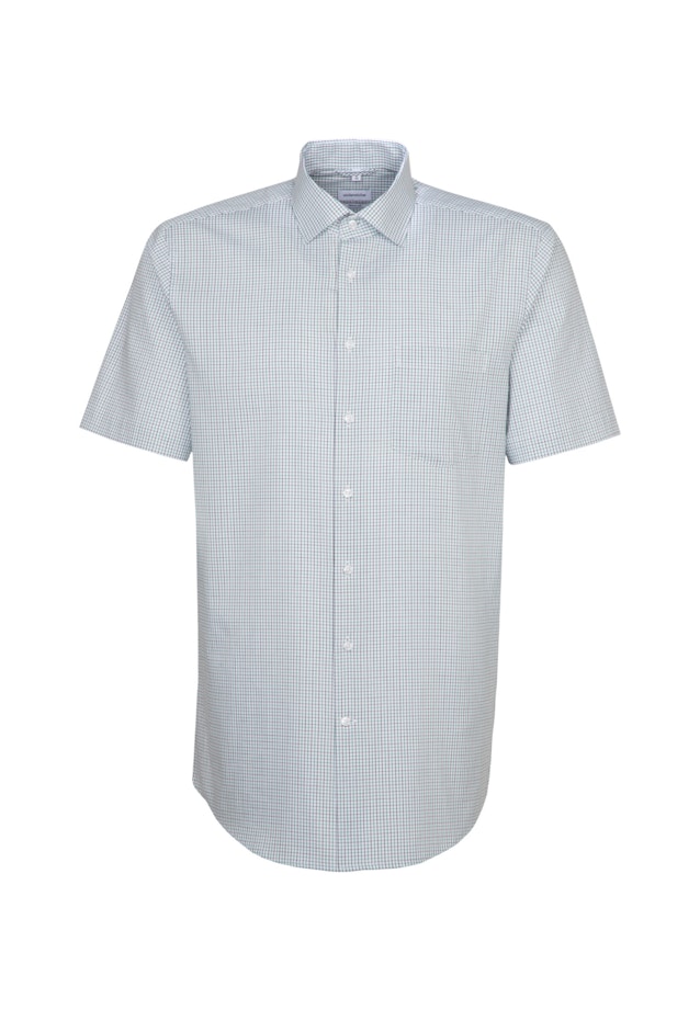 Bügelfreies Kurzarm Oxfordhemd in Regular mit Kentkragen in Grün |  Seidensticker Onlineshop