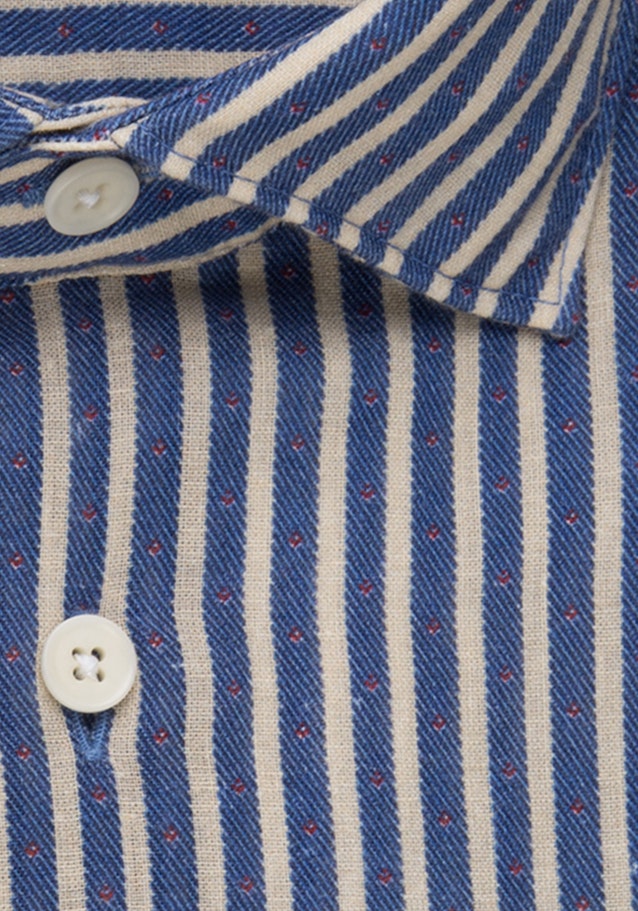 Regular Chemise en lin Imprimé in Bleu Moyen | Seidensticker Onlineshop