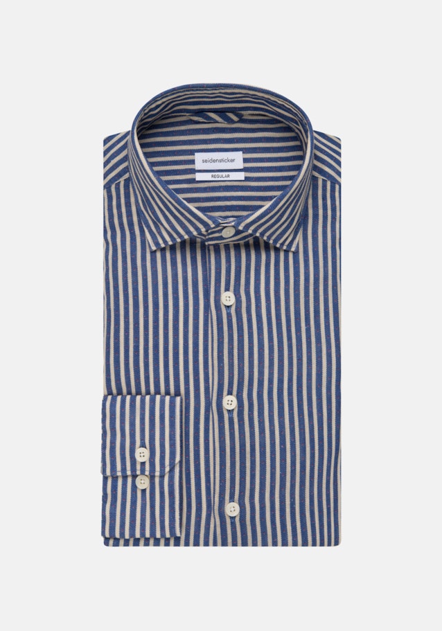 Regular Chemise en lin Imprimé in Bleu Moyen | Seidensticker Onlineshop