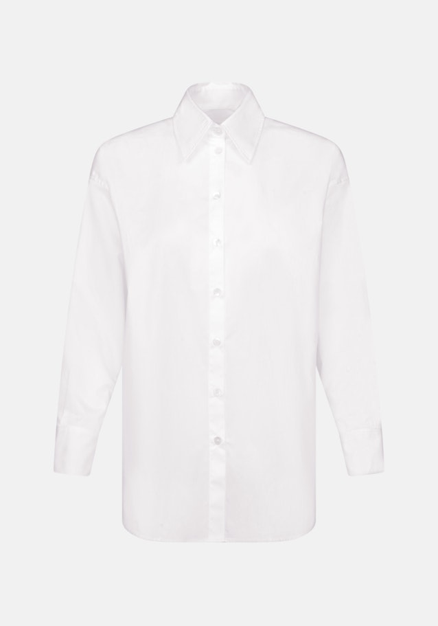 Twill Long Blouse in White |  Seidensticker Onlineshop
