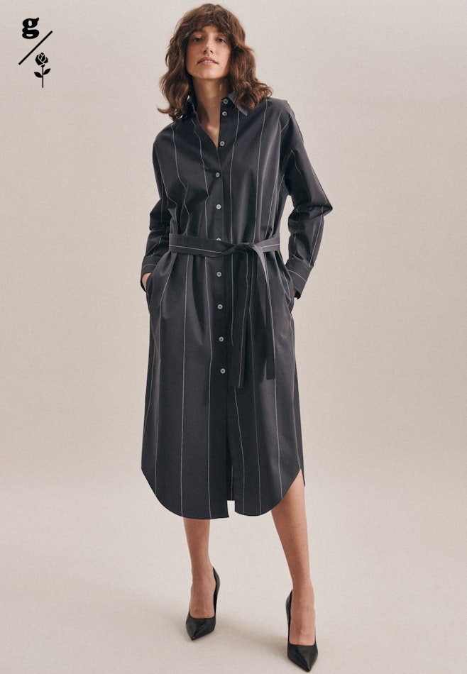 Twill Maxi Kleid in Grau | Seidensticker Onlineshop