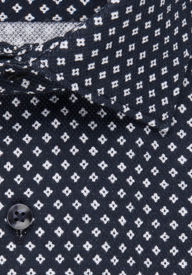 Jersey Jerseyhemd in Slim mit Kentkragen in Dunkelblau |  Seidensticker Onlineshop