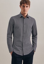 Slim Jerseyhemd Druck in Dunkelblau |  Seidensticker Onlineshop