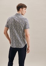 Slim Leinenhemd Druck in Braun |  Seidensticker Onlineshop