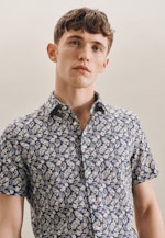 Slim Leinenhemd Druck in Braun |  Seidensticker Onlineshop