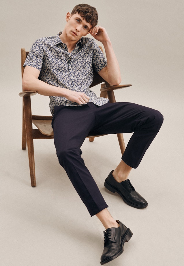 Slim Leinenhemd Druck in Braun |  Seidensticker Onlineshop