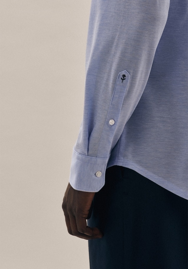 Jersey Jerseyhemd in Shaped mit Kentkragen in Hellblau |  Seidensticker Onlineshop