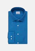 Regular Linen shirt Plain in Turquoise |  Seidensticker Onlineshop