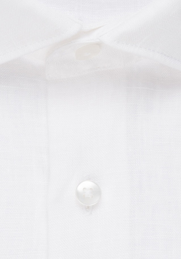 Leinen Leinenhemd in Regular mit Kentkragen in Weiß |  Seidensticker Onlineshop