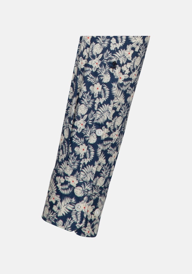 Regular Linen shirt Print in Brown | Seidensticker Onlineshop