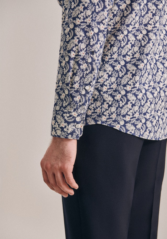 Linen shirt in Regular with Kent-Collar in Brown |  Seidensticker Onlineshop