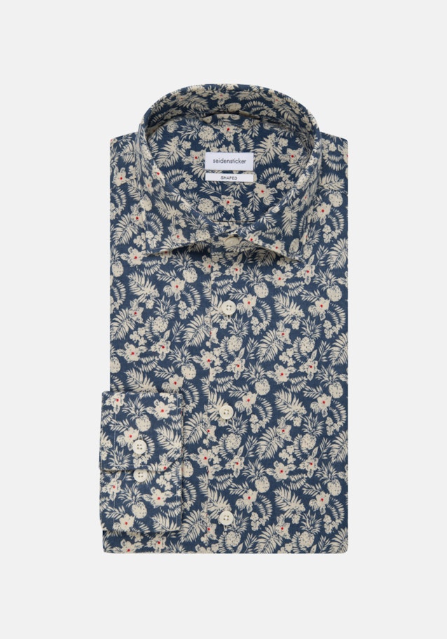 Regular Linen shirt Print in Brown | Seidensticker Onlineshop