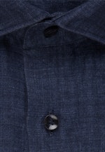Regular Chemise en lin Uni in Bleu Foncé |  Seidensticker Onlineshop