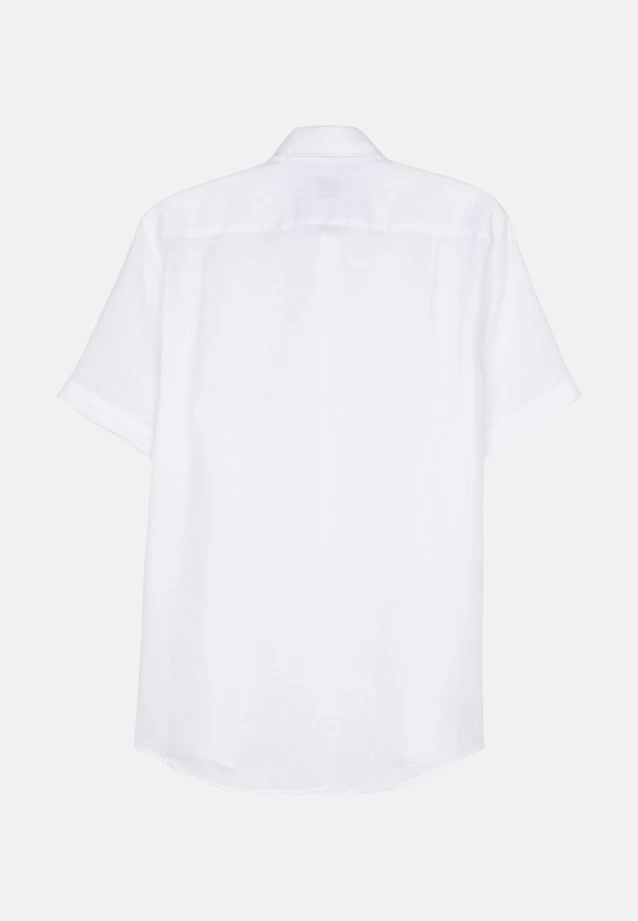 Regular Linen shirt Plain in White |  Seidensticker Onlineshop