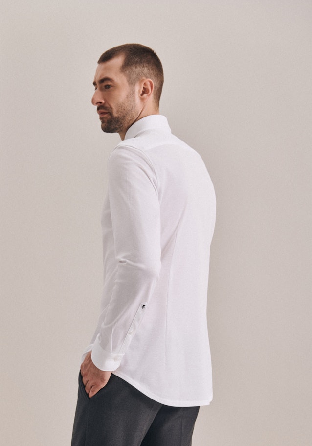 Jersey Jerseyhemd in Shaped mit Kentkragen in Weiß | Seidensticker Onlineshop