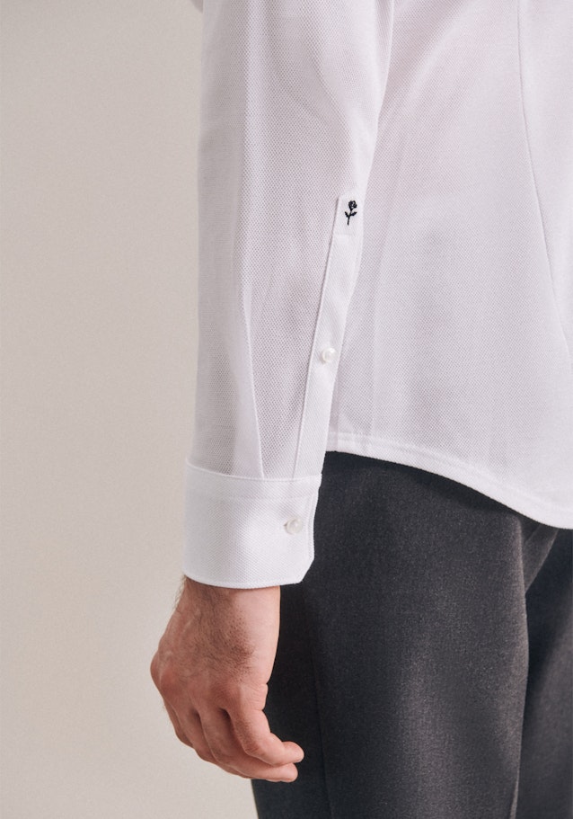 Shaped Jerseyhemd Uni in Weiß | Seidensticker Onlineshop