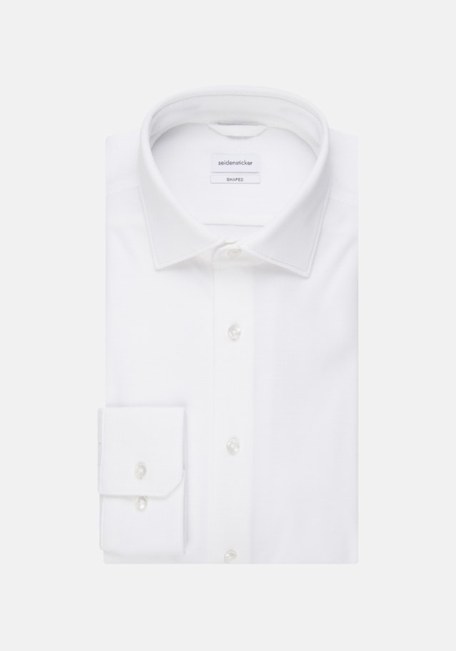 Jersey Jerseyhemd in Shaped mit Kentkragen in Weiß |  Seidensticker Onlineshop