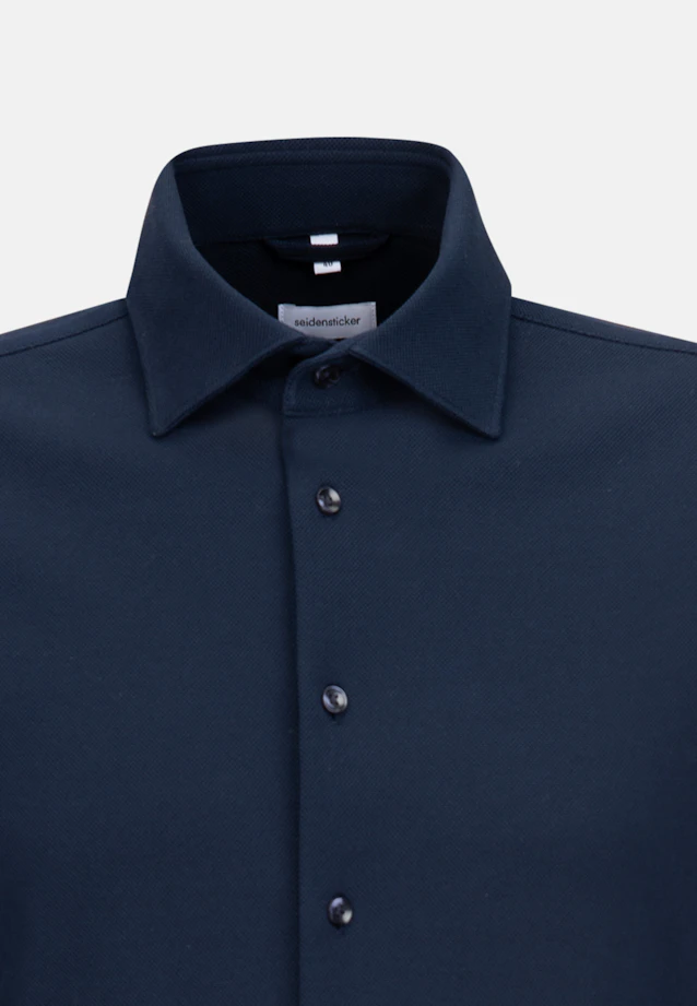 Shaped Jersey shirt Plain in Dark Blue |  Seidensticker Onlineshop