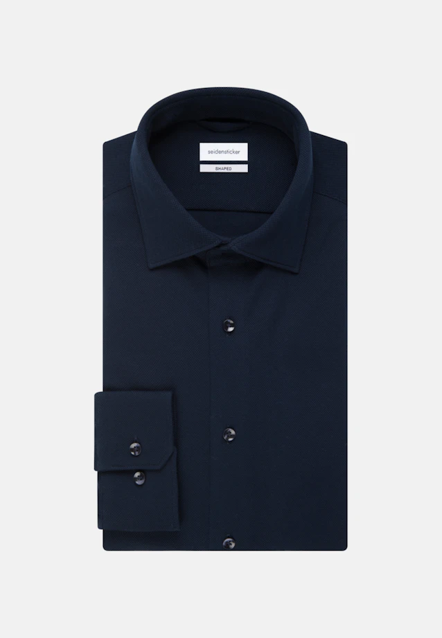 Shaped Jersey shirt Plain in Dark Blue |  Seidensticker Onlineshop