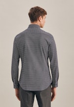 Shaped Jerseyhemd Druck in Dunkelblau |  Seidensticker Onlineshop