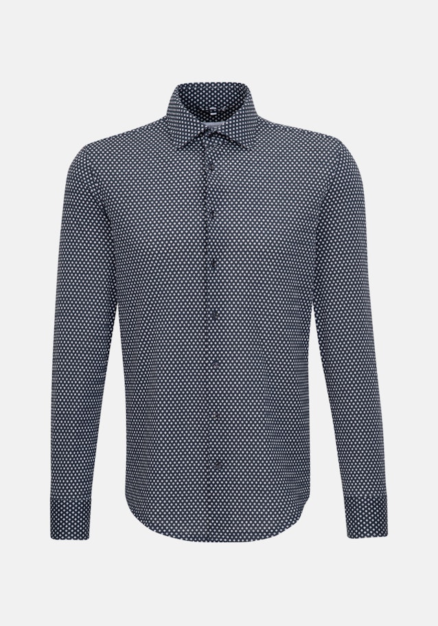 Chemise En Jersey Shaped Manche Longue Classique in Bleu Foncé |  Seidensticker Onlineshop