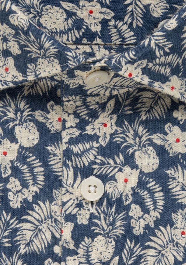 Linnen hemd in Shaped with Kentkraag in Bruin |  Seidensticker Onlineshop