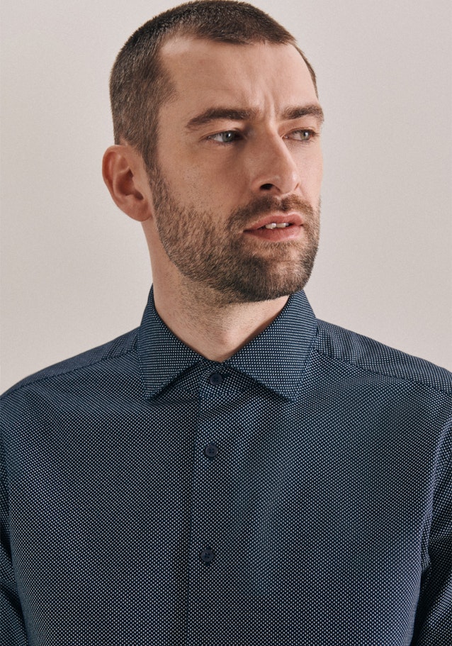 Oxford shirt in Regular with Kent-Collar in Dark Blue |  Seidensticker Onlineshop