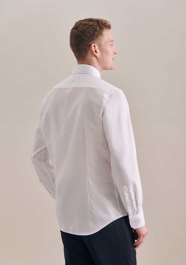 Non-iron Twill Business Shirt in Shaped with Kent-Collar in White |  Seidensticker Onlineshop