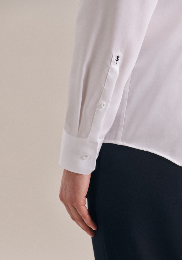 Non-iron Twill Business Shirt in Shaped with Kent-Collar in White |  Seidensticker Onlineshop