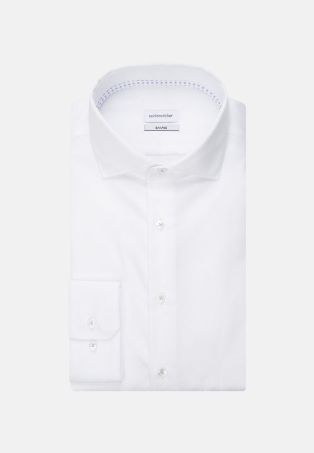 Non-iron Twill Business Shirt in Shaped with Kent-Collar in White |  Seidensticker Onlineshop