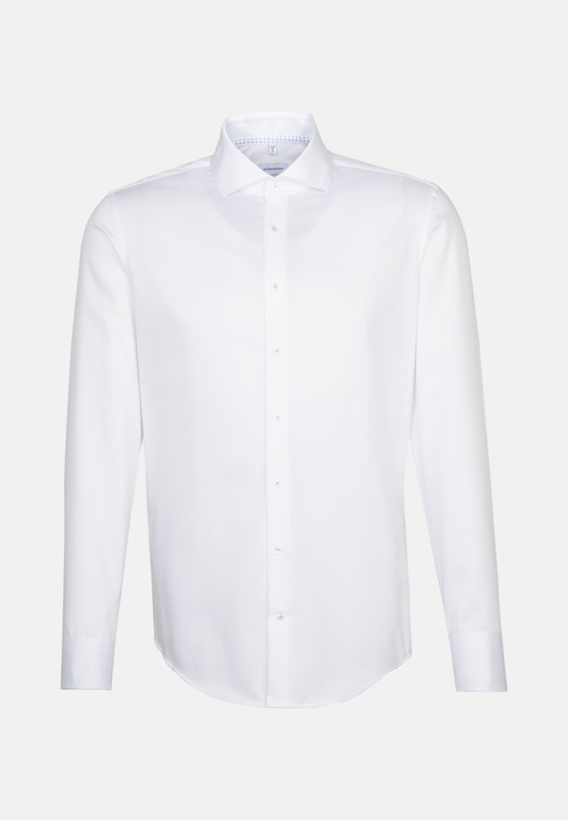 Chemise Business Shaped Twill (sergé) Col Kent in Blanc |  Seidensticker Onlineshop