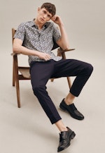 Shaped Linen shirt Print in Brown |  Seidensticker Onlineshop