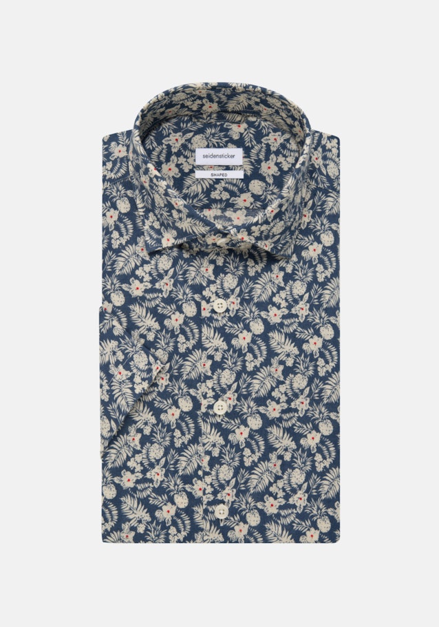 Linnen korte arm Linnen hemd in Shaped with Kentkraag in Bruin |  Seidensticker Onlineshop