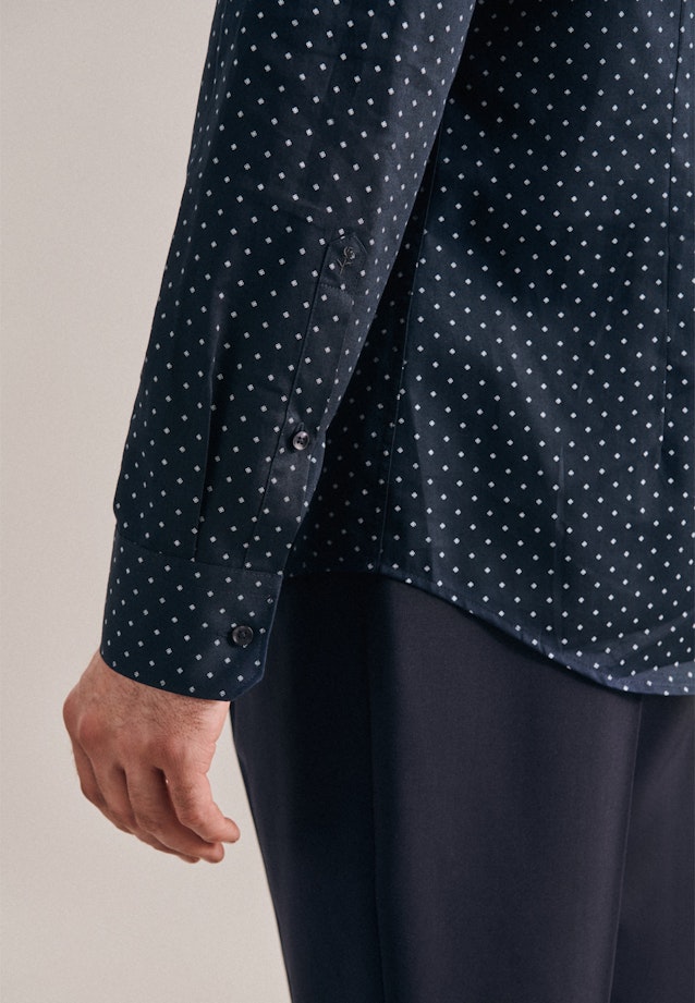 Shaped Chemise Business Imprimé in Bleu Foncé |  Seidensticker Onlineshop